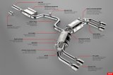 APR Cat-Back Exhaust Systems CBK0003 Systems, Catback, Stainless Steel, Natural, Split Rear Exit, Polished Tips, Audi, 2.0L, Kit thumbnail 8
