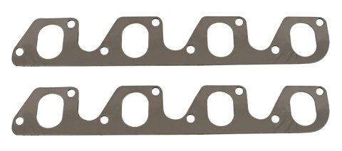 SCE AccuSeal E Exhaust Gaskets 152082 Header and Manifold Gaskets, E, Graphite/Kevlar®, 2-barrel Port, Ford, Mercury, 351C, Pair