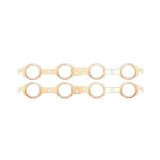 SCE Pro Copper Embossed Exhaust Gaskets 4119 Gaskets, Header, Copper, Round Port, Chevy, Pontiac, LS1/LS6, Pair thumbnail 1