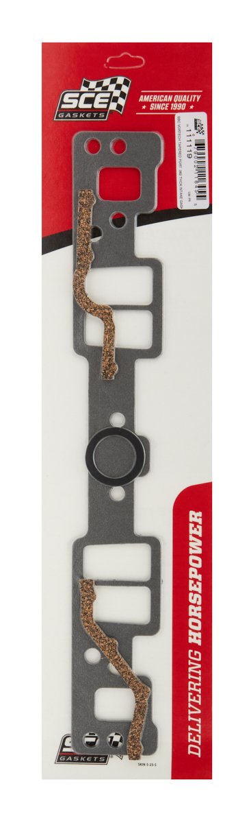 SCE AccuSeal E Intake Gaskets 111119 Gaskets, Manifold, Intake, E, Vortec CPI, 2.10 in. Height, .0625 in. Thick, Chevy, Small Block, Set thumbnail 3