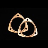 SCE Pro Copper Collector Gaskets 4350 Gaskets, Copper, Embossed, 3-Hole, 3.50 in. Inside Diameter, Pair thumbnail 2
