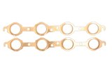 SCE Pro Copper Embossed Exhaust Gaskets 4019 Gaskets, Header, Copper, Round Port, Chevy, LS1, Pair thumbnail 2