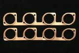 SCE Pro Copper Embossed Exhaust Gaskets 4074 Header and Manifold Gaskets, Embossed, Round Port, for AJPE 481X Alcohol Racing Heads, V8, Pair thumbnail 1