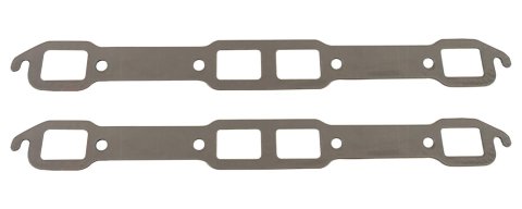 SCE AccuSeal E Exhaust Gaskets 164081 Header and Manifold Gaskets, E, Graphite/Kevlar®, Rectangular Port, Chrysler, Dodge, Plymouth, Big Block, Pair
