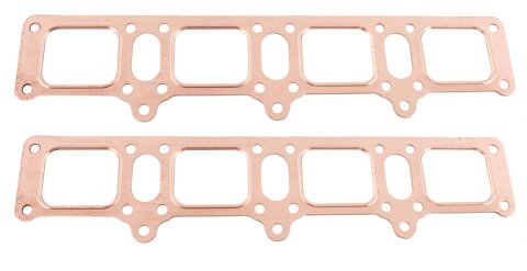 SCE Pro Copper Embossed Exhaust Gaskets 4766 Header and Manifold Gaskets, Embossed, Rectangular Port, Fits AJPE Stage 5-7 Fuel Heads, Dodge, Plymouth, 426 Hemi, Pair