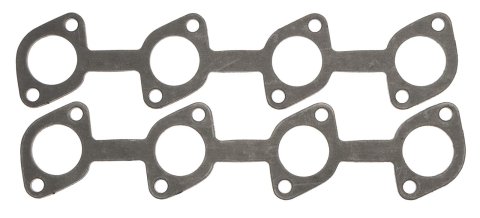 SCE Graph-Form Premium Header Gaskets 446180 and Exhaust Manifold Gaskets, Premium, High-density/Hi-temp Graphite, Round Port, for 2-valve Applications, Ford, 4.6L, 5.4L, Pair