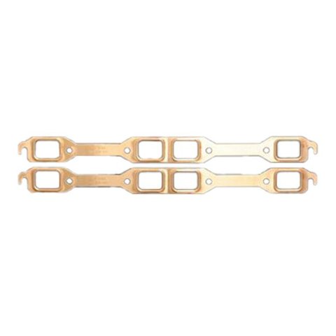 SCE Pro Copper Embossed Exhaust Gaskets 4164 Gaskets, Header, Copper, Stock Port, Mopar, Big Block, Pair thumbnail 1