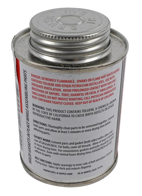 SCE Gasgacinch Gasket Dressing G1614 Gasgacinch, Sealer, 8 oz., Each