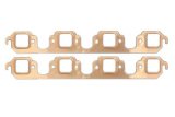SCE Pro Copper Embossed Exhaust Gaskets 4235 Gaskets, Header, Copper, Ford, Big Block 385 Series, 1987-1997 EFI Heads, Pair thumbnail 2