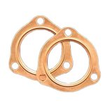 SCE Pro Copper Collector Gaskets 4250 Gaskets, Copper, Embossed, 3-Hole, 2.50 in. Inside Diameter, Pair thumbnail 1
