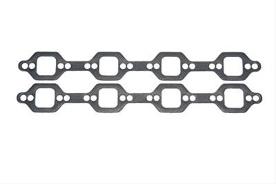 SCE AccuSeal Pro Exhaust Gaskets 236187 Header and Manifold Gaskets, Pro, Graphite/Steel, Square Port, Dual Bolt Pattern, Ford, 289, 302, 351W, Pair