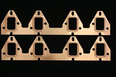 SCE Pro Copper Embossed Exhaust Gaskets 4234 Gaskets, Header, Copper, Stock Port, Ford, Big Block FE, .867, Pair thumbnail 2