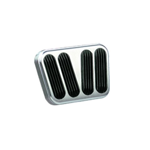 Lokar Pedal Pads for 1955-1957 BEL AIR, ONE-FIFTY SERIES, TWO-TEN SERIES - BAG-6076 Pad, Brake/Clutch, Aluminum, Natural/Black, Manual Transmission, Chevy, Each thumbnail 2