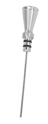 Lokar Flexible and Machined Engine Dipsticks ED-5000ESB Oil Dipstick, Flexible, Driver Side Block Entry, Billet Aluminum, Brite Anodized, Chevy, Small Block, Each thumbnail 1