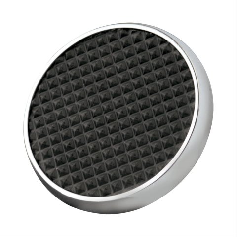 Lokar Pedal Pads SPO-6071 Pad, Brake, Steel, Chrome/Black, Automatic Transmission, Universal, Each