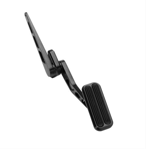 Lokar Midnight Series Billet Gas Pedals XBAG-6004 Throttle Pedal, Aluminum, Black Anodized, Firewall Mount, Rubber Insert, Universal, Each thumbnail 1