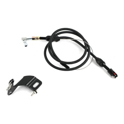 Lokar Midnight Series Duo-Pak Throttle Cables XDP-1000HT36 Cable, Series, Black Braided Stainless, Black Fittings, 36 in. Long, Carbureted, Universal, Kit thumbnail 3