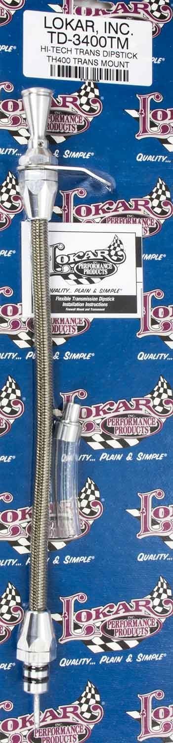 Lokar Hi-Tech Flexible Braided Stainless Transmission Dipsticks TD-3400TM Dipstick, Steel, Natural, Mount, TH400, Each thumbnail 4