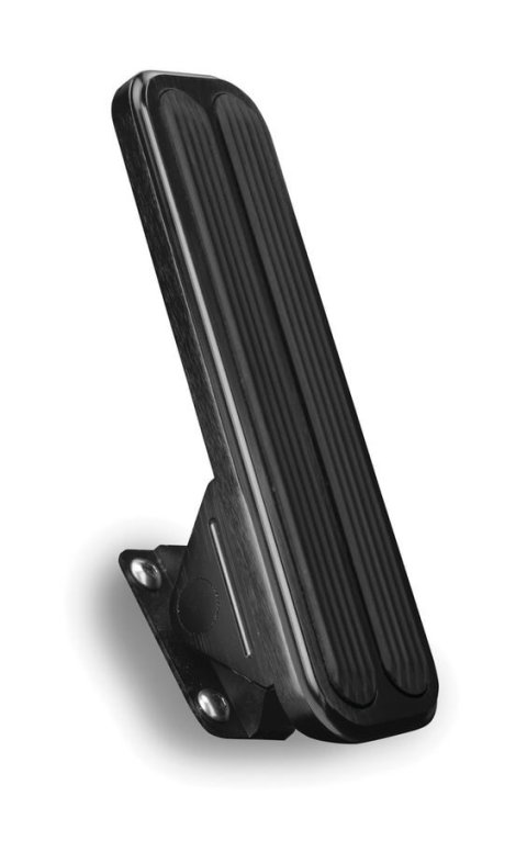 Lokar Midnight Series Eliminator Floor Mount Gas Pedals XFMG-6098 Throttle Pedal, Billet Aluminum, Black Anodized, Mount, Rubber Insert, Universal, Each thumbnail 3