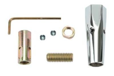 Lokar Shifter Knob Adapters SK-6878 Shift Adapter, Aftermarket to Shifter, Steel, Chrome Finish, 3/8 in.-16 RH Threads, Each thumbnail 2