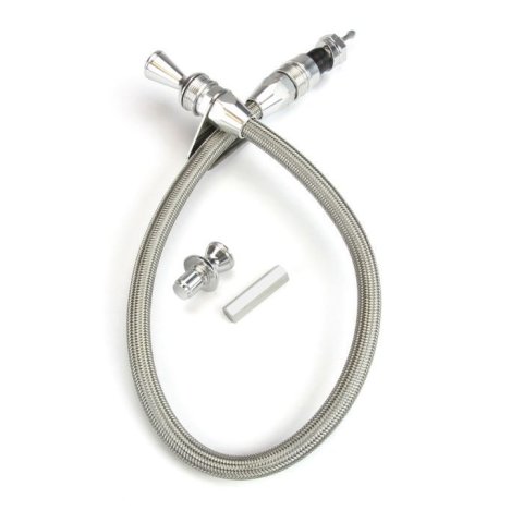 Lokar Anchor-Tight Locking Transmission Dipsticks 1210144 Dipstick, Locking, Braided Stainless Steel/Natural, Natural Handle, Firewall Mount, Powerglide thumbnail 2