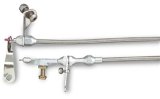 Lokar Hi-Tech Kickdown Kits KD-20C6HT Automatic Transmission Cable, Hi-Tech, Natural Braided Stainless Steel, Natural Aluminum Fittings, Ford, Lincoln, Mercury, C-6, Kit thumbnail 1