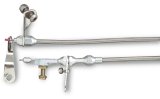 Lokar Hi-Tech Kickdown Kits KD-20C6HT Automatic Transmission Cable, Hi-Tech, Natural Braided Stainless Steel, Natural Aluminum Fittings, Ford, Lincoln, Mercury, C-6, Kit thumbnail 2