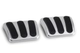 Lokar Pedal Pads for 1964-1968 CHEVY II, 1969-1972 NOVA - BAG-6130 Pad, Brake/Clutch, Aluminum, Rubber, Brushed, Chevy, Each thumbnail 2