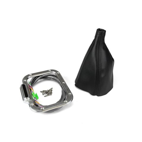Lokar LED Shifter Boot Indicators CINB-1766 Shift Indicator, Vertical LED, Brushed Billet Aluminum, Black Boot, No Sensor Kit, GM, Each thumbnail 1