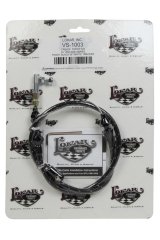 Lokar Vintage Series Throttle Cables VS-1003 Cable, Series, Black w/ White Tracer, Black Fittings, 24 in. Long, Carbureted, Universal, Each thumbnail 4