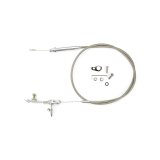 Lokar Hi-Tech Kickdown Kits KD-2350HT Automatic Transmission Cable, Hi-Tech, Natural Braided Stainless Steel, Natural Aluminum Fittings, GM, TH350, Kit thumbnail 1