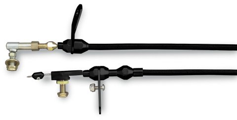 Lokar Midnight Series Stainless Steel Hi-Tech Kickdown Kits XKD-2727HT Automatic Transmission Cable, Hi-Tech, Black Braided Steel, Black Aluminum Fittings, Chrysler, Torqueflite 727, Kit
