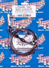 Lokar Midnight Series Stainless Steel Hi-Tech Kickdown Kits XKD-2727HT Automatic Transmission Cable, Hi-Tech, Black Braided Steel, Black Aluminum Fittings, Chrysler, Torqueflite 727, Kit thumbnail 2