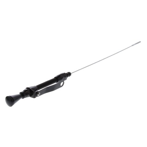 Lokar Midnight Series Flexible Engine Dipsticks XED-5002 Oil Dipstick, Flexible, Driver Side Block Entry, Billet Aluminum, Black Anodized, Chevy, Small Block, Each