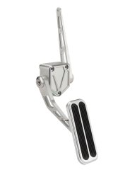Lokar Billet Gas Pedal Assemblies for 1971-1972 C10 PICKUP, C15/C1500 PICKUP - BAG-6165 Throttle Assembly, Aluminum, Brushed, Firewall Mount, Rubber Insert, Chevy, Each thumbnail 1