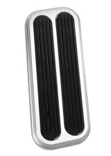 Lokar Pedal Pads BAG-6173 Pads, Gas Position, Rectangle, Aluminum, Brushed, 2.00 in. Width, 5.00 in. Length, Jeep, Each thumbnail 1