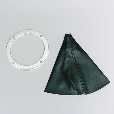 Lokar Shifter Boot Sets 70-BHRB Boot, Round, Black, Naugahyde, Polished Aluminum Trim Ring, Each thumbnail 3