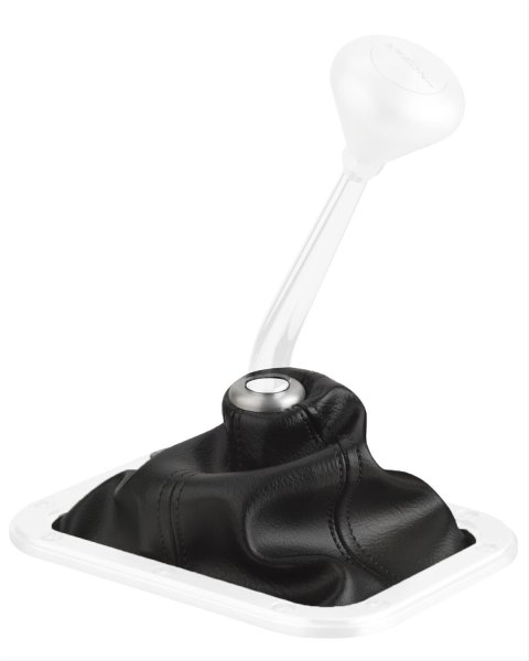 Lokar Deluxe Top Shifter Boots 70-BAF3 Automatic Transmission Boot, Floor, Rectangle Base, Naugahyde, Black, Boot Bezel, Each thumbnail 2