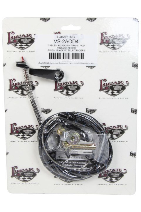 Lokar Vintage Series Kickdown Kits VS-2AOD4 Automatic Transmission Kit, Series, Ford, AOD, Black/Blue, Kit thumbnail 3