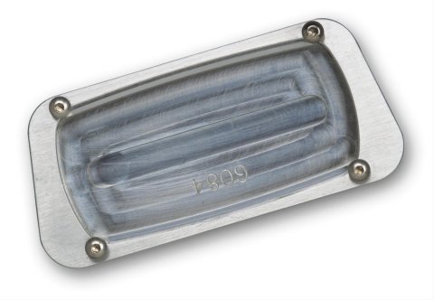 Lokar Pedal Pads for 1955-1957 BEL AIR, ONE-FIFTY SERIES, TWO-TEN SERIES - BAG-6078 Pad, Brake, Aluminum, Silver/Black, Automatic Transmission, Universal, Each