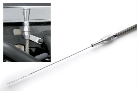 Lokar Flexible and Machined Engine Dipsticks ED-5012 Oil Dipstick, Flexible, Block Entry, Billet Aluminum, Brite Anodized, Ford, Big Block, FE, Each thumbnail 1