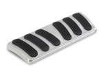 Lokar Pedal Pads for 1967-1969 CAMARO, FIREBIRD - BAG-6134 Brake and Clutch Pad Set; Billet Aluminum Curved Brake/Clutch Pad; Brushed Aluminum; w/Rubber Insert thumbnail 2