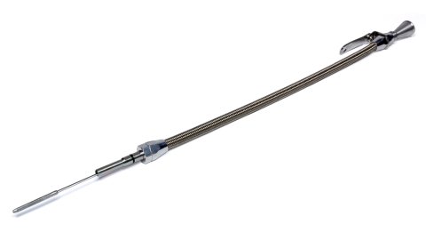Lokar Flexible and Machined Engine Dipsticks ED-5020 Oil Dipstick, Flexible, Passenger Side Block Entry, Billet Aluminum, Brite Anodized, Chevy, Small Block, LS, Car, Each thumbnail 3