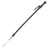 Lokar Midnight Series Flexible Engine Dipsticks XED-5020 Oil Dipstick, Flexible, Passenger Side Block Entry, Billet Aluminum, Black Anodized, Chevy, Small Block, LS, Car, Each thumbnail 1