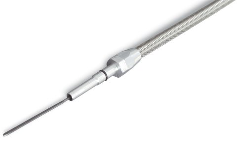Lokar Flexible and Machined Engine Dipsticks ED-5008 Oil Dipstick, Flexible, Passenger Side Block Entry, Billet Aluminum Handle, Brite Anodized, Chevy, Small Block, LS1, Car, Each thumbnail 2