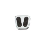 Lokar Pedal Pads for 1967-1969 CAMARO, FIREBIRD - BAG-6099 Pad, Emergency Brake, Aluminum, Silver/Black, Manual, Automatic Transmission, Chevy, Pontiac, Each thumbnail 2