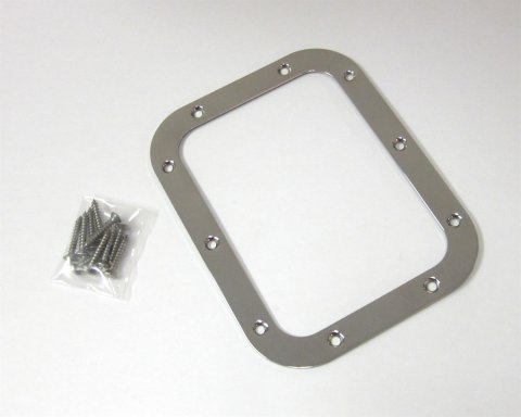 Lokar Shifter Boot Rings 70-SFR Retaining Ring, Stainless Steel, Natural, Rectangular, 6.75 in. x 5.25 in., Each thumbnail 2