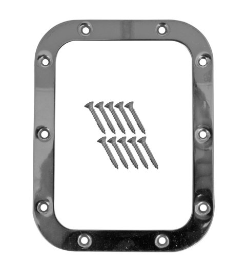 Lokar Shifter Boot Rings 70-SFR Retaining Ring, Stainless Steel, Natural, Rectangular, 6.75 in. x 5.25 in., Each thumbnail 3