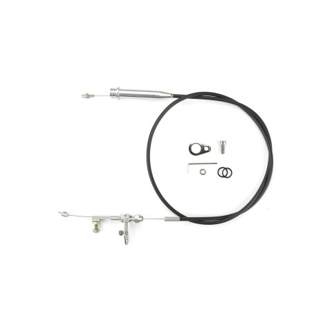 Lokar Hi-Tech Kickdown Kits KD-2700U Automatic Transmission Cable, Hi-Tech, Black Vinyl, Natural Aluminum Fittings, GM, 700R4, Kit thumbnail 1