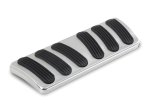 Lokar Pedal Pads for 1969-1972 NOVA - BAG-6143 Pad, Curved, Brake, Billet Aluminum, Brushed, Rubber Insert, Automatic, Chevy, Each thumbnail 1